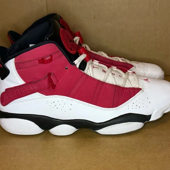 Jordan 6 Rings Carmine White Men's - 322992-106 - US Size 12 - Picture 5 of 8